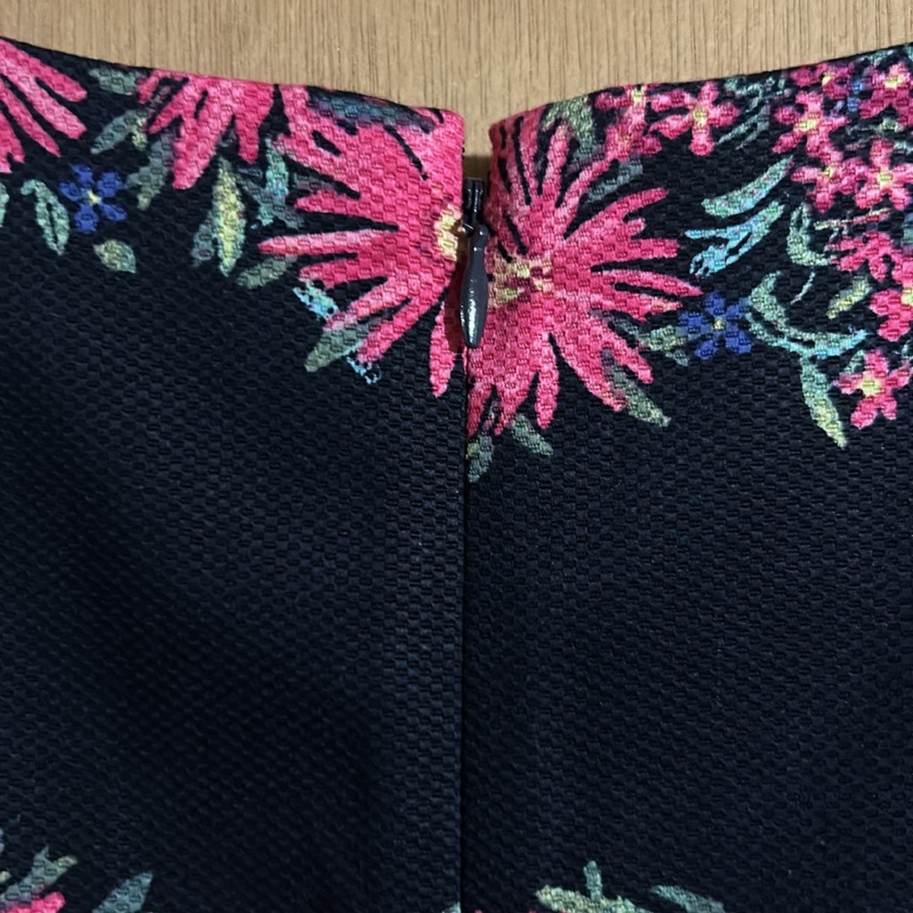 NWT Talbots Pink and Black Floral Mini Dress - Picture 6 of 6